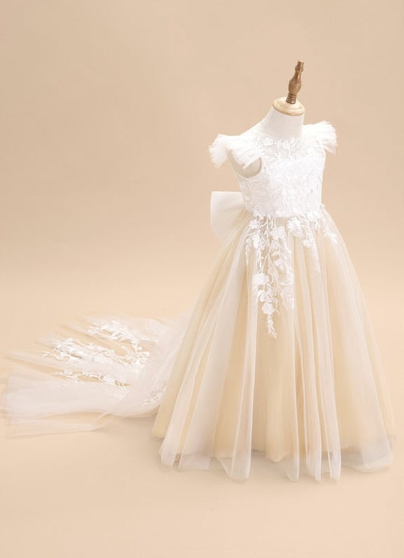 Robe Dentelle Nuageuse Élégante - gallery 3