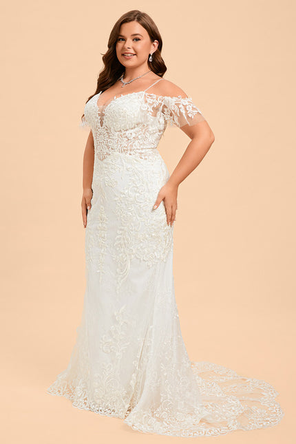 Robe Dentelle Sirène Élégante - gallery 8