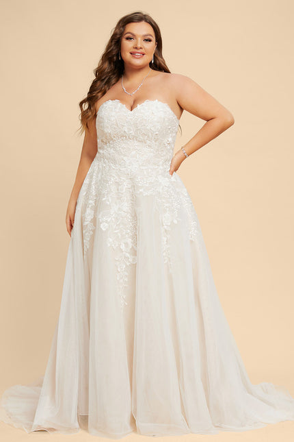 Robe Dentelle Écrue Élégante - gallery 7