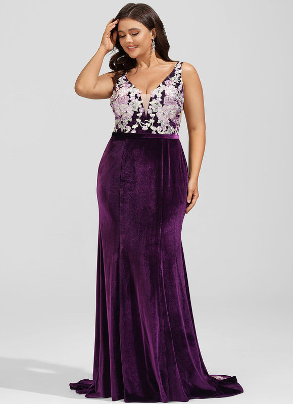 Robe Dentelle Velours Floral - gallery 4