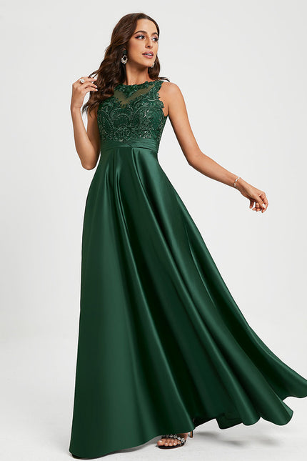 Robe Dentelle Émeraude Raffinée - gallery 5