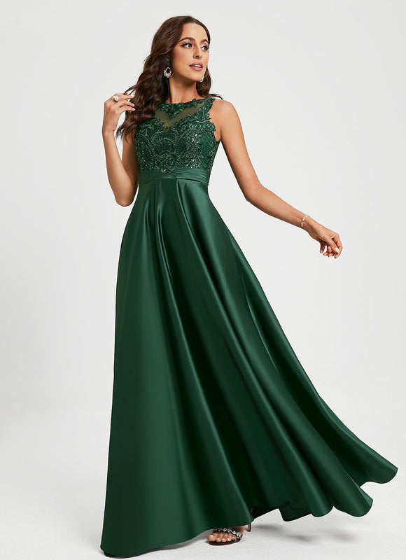 Robe Dentelle Émeraude Raffinée - gallery 5