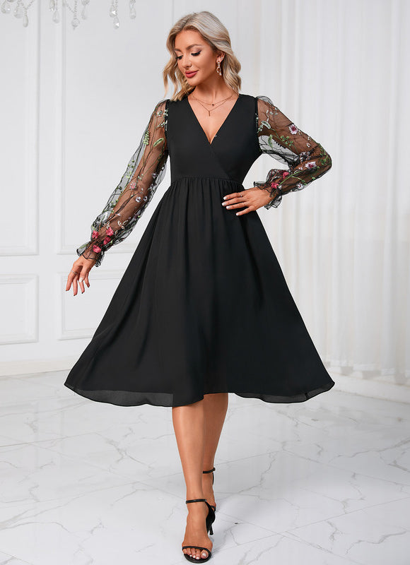 Robe Dentelle Vaporeuse Brodée - gallery 1