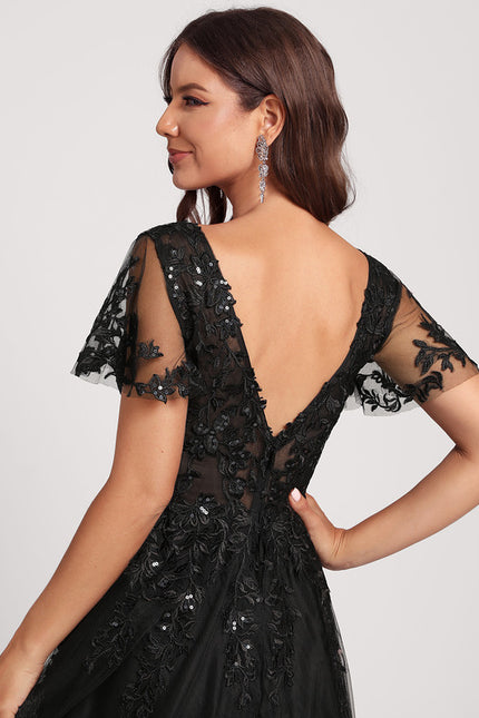 Robe Dentelle Éclat Tulle Nocturne - gallery 7
