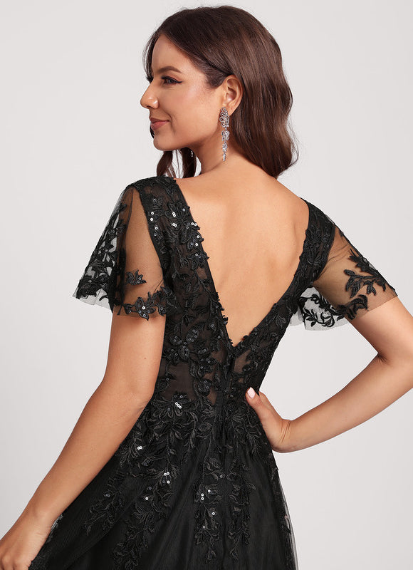 Robe Dentelle Éclat Tulle Nocturne - gallery 7