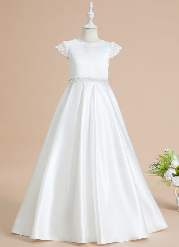 Robe Dentelle Satinée Classique