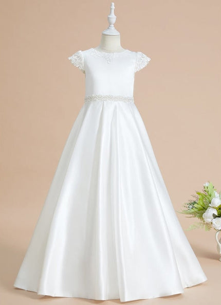 Robe Dentelle Satinée Classique
