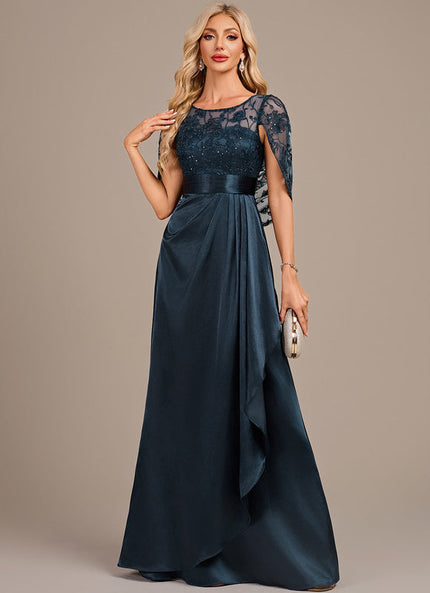 Robe Satin Et Dentelle